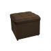 Kit Cabeceira e Calçadeira Copenhague 100 cm Solteiro Suede Marrom - Amarena Móveis