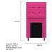 Kit Cabeceira e Calçadeira Copenhague 100 cm Solteiro Suede Pink - Amarena Móveis