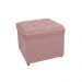 Kit Cabeceira e Calçadeira Copenhague 100 cm Solteiro Suede Rosê - Amarena Móveis