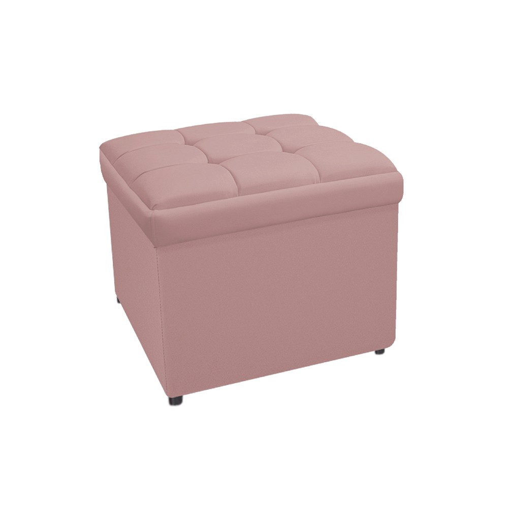 Kit Cabeceira e Calçadeira Copenhague 100 cm Solteiro Suede Rosê - Amarena Móveis