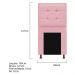 Kit Cabeceira e Calçadeira Copenhague 100 cm Solteiro Suede Rosa Bebê - Amarena Móveis