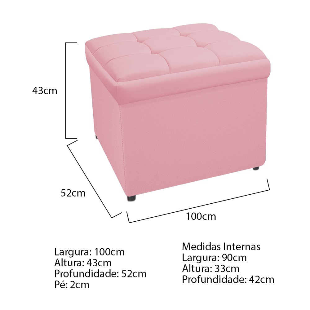 Kit Cabeceira e Calçadeira Copenhague 100 cm Solteiro Suede Rosa Bebê - Amarena Móveis