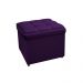 Kit Cabeceira e Calçadeira Copenhague 100 cm Solteiro Suede Roxo - Amarena Móveis