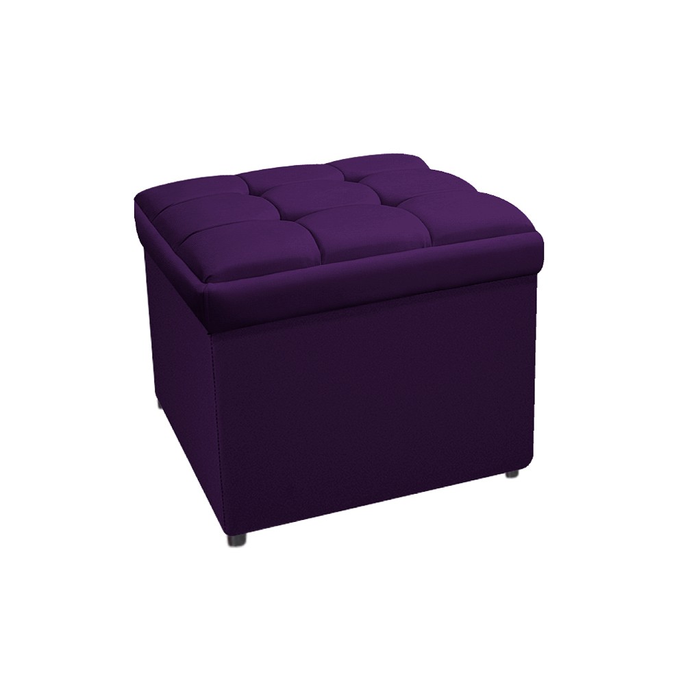 Kit Cabeceira e Calçadeira Copenhague 100 cm Solteiro Suede Roxo - Amarena Móveis
