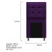 Kit Cabeceira e Calçadeira Copenhague 100 cm Solteiro Suede Roxo - Amarena Móveis