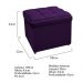 Kit Cabeceira e Calçadeira Copenhague 100 cm Solteiro Suede Roxo - Amarena Móveis
