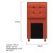Kit Cabeceira e Calçadeira Copenhague 100 cm Solteiro Suede Terracota - Amarena Móveis
