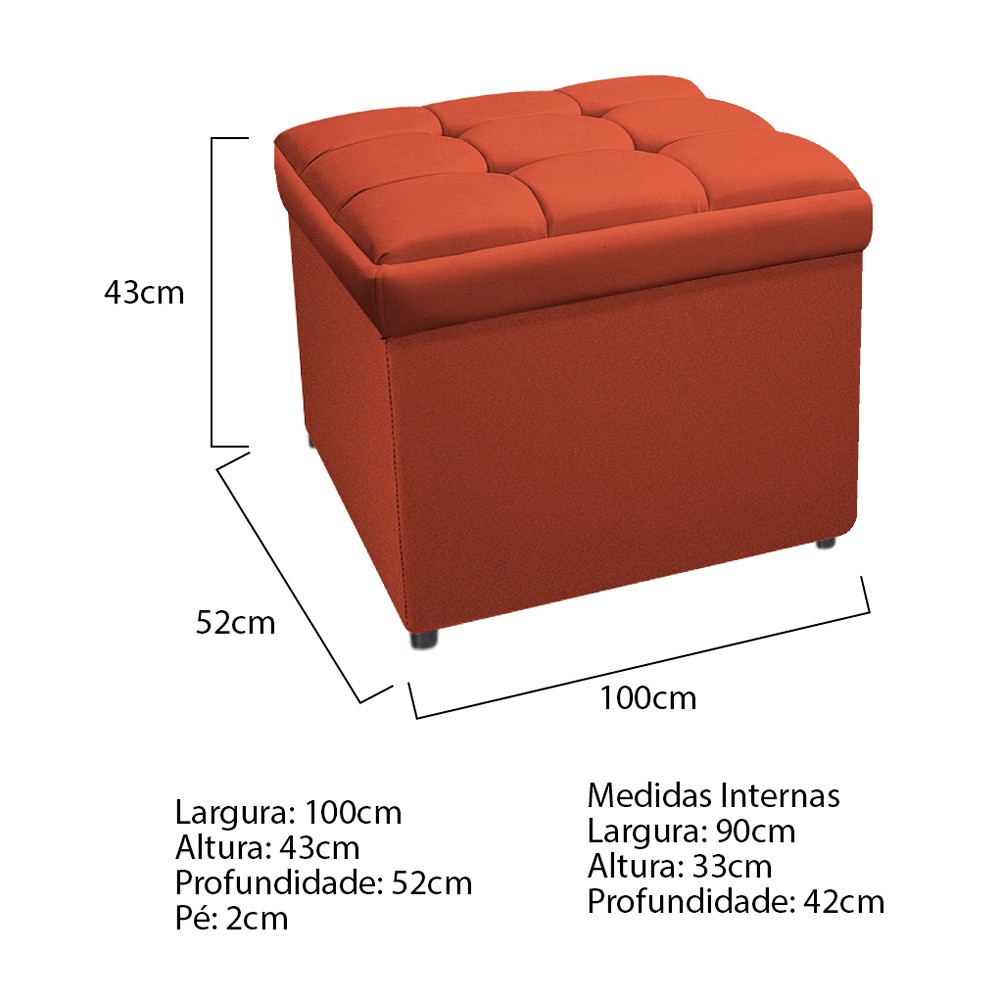 Kit Cabeceira e Calçadeira Copenhague 100 cm Solteiro Suede Terracota - Amarena Móveis