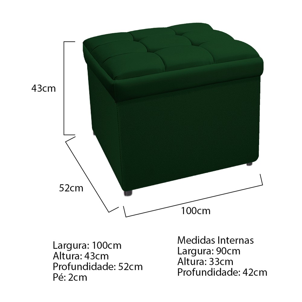 Kit Cabeceira e Calçadeira Copenhague 100 cm Solteiro Suede Verde - Amarena Móveis