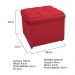 Kit Cabeceira e Calçadeira Copenhague 100 cm Solteiro Suede Vermelho - Amarena Móveis