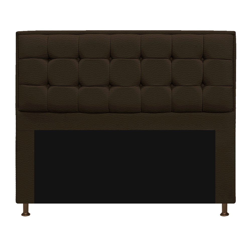 Kit Cabeceira e Calçadeira Copenhague 140 cm Casal Corano Marrom - Amarena Móveis