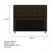 Kit Cabeceira e Calçadeira Copenhague 140 cm Casal Corano Marrom - Amarena Móveis
