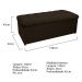 Kit Cabeceira e Calçadeira Copenhague 140 cm Casal Corano Marrom - Amarena Móveis