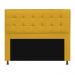Kit Cabeceira e Calçadeira Copenhague 140 cm Casal Suede Amarelo - Amarena Móveis