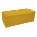 Kit Cabeceira e Calçadeira Copenhague 140 cm Casal Suede Amarelo - Amarena Móveis