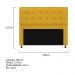 Kit Cabeceira e Calçadeira Copenhague 140 cm Casal Suede Amarelo - Amarena Móveis