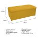 Kit Cabeceira e Calçadeira Copenhague 140 cm Casal Suede Amarelo - Amarena Móveis