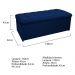 Kit Cabeceira e Calçadeira Copenhague 140 cm Casal Suede Azul Marinho - Amarena Móveis