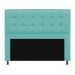 Kit Cabeceira e Calçadeira Copenhague 140 cm Casal Suede Azul Tiffany - Amarena Móveis