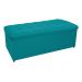 Kit Cabeceira e Calçadeira Copenhague 140 cm Casal Suede Azul Turquesa - Amarena Móveis