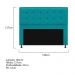 Kit Cabeceira e Calçadeira Copenhague 140 cm Casal Suede Azul Turquesa - Amarena Móveis