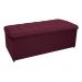 Kit Cabeceira e Calçadeira Copenhague 140 cm Casal Suede Bordô - Amarena Móveis