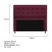 Kit Cabeceira e Calçadeira Copenhague 140 cm Casal Suede Bordô - Amarena Móveis