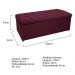 Kit Cabeceira e Calçadeira Copenhague 140 cm Casal Suede Bordô - Amarena Móveis