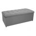 Kit Cabeceira e Calçadeira Copenhague 140 cm Casal Suede Cinza - Amarena Móveis