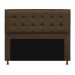 Kit Cabeceira e Calçadeira Copenhague 140 cm Casal Suede Marrom - Amarena Móveis