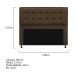 Kit Cabeceira e Calçadeira Copenhague 140 cm Casal Suede Marrom - Amarena Móveis