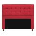 Kit Cabeceira e Calçadeira Copenhague 140 cm Casal Suede Vermelho - Amarena Móveis