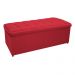 Kit Cabeceira e Calçadeira Copenhague 140 cm Casal Suede Vermelho - Amarena Móveis