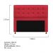Kit Cabeceira e Calçadeira Copenhague 140 cm Casal Suede Vermelho - Amarena Móveis