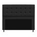 Kit Cabeceira e Calçadeira Copenhague 160 cm Queen Size Corano Preto - Amarena Móveis