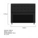Kit Cabeceira e Calçadeira Copenhague 160 cm Queen Size Corano Preto - Amarena Móveis
