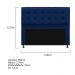 Kit Cabeceira e Calçadeira Copenhague 160 cm Queen Size Suede Azul Marinho - Amarena Móveis