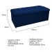 Kit Cabeceira e Calçadeira Copenhague 160 cm Queen Size Suede Azul Marinho - Amarena Móveis