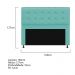 Kit Cabeceira e Calçadeira Copenhague 160 cm Queen Size Suede Azul Tiffany - Amarena Móveis