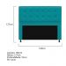 Kit Cabeceira e Calçadeira Copenhague 160 cm Queen Size Suede Azul Turquesa - Amarena Móveis