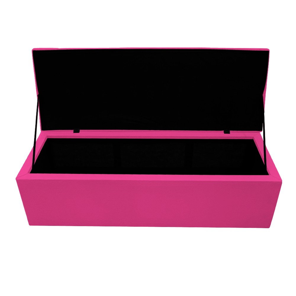 Kit Cabeceira e Calçadeira Copenhague 160 cm Queen Size Suede Pink - Amarena Móveis