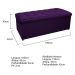 Kit Cabeceira e Calçadeira Copenhague 160 cm Queen Size Suede Roxo - Amarena Móveis