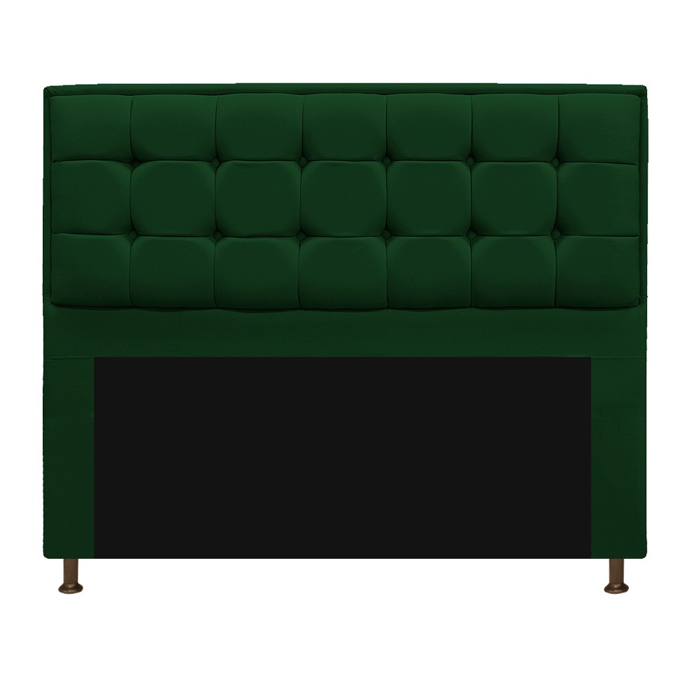 Kit Cabeceira e Calçadeira Copenhague 160 cm Queen Size Suede Verde - Amarena Móveis