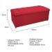 Kit Cabeceira e Calçadeira Copenhague 160 cm Queen Size Suede Vermelho - Amarena Móveis