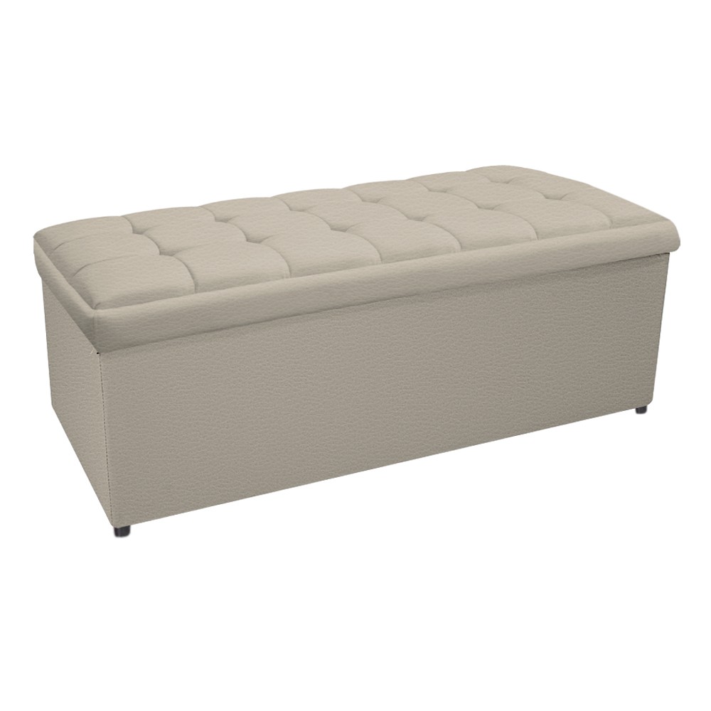 Kit Cabeceira e Calçadeira Copenhague 195 cm King Size Corano Bege - Amarena Móveis