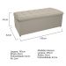 Kit Cabeceira e Calçadeira Copenhague 195 cm King Size Corano Bege - Amarena Móveis