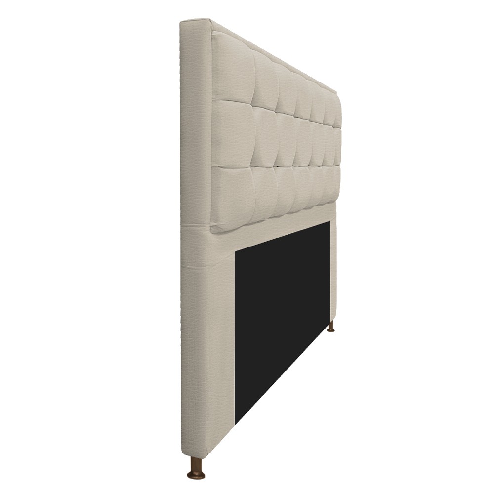 Kit Cabeceira e Calçadeira Copenhague 195 cm King Size Corano Bege - Amarena Móveis