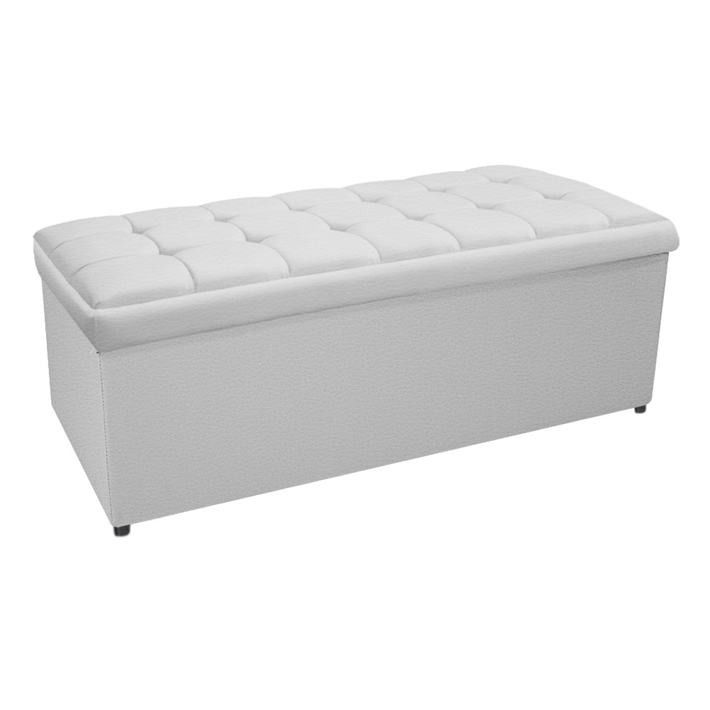 Kit Cabeceira e Calçadeira Copenhague 195 cm King Size Corano Branco - Amarena Móveis
