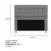 Kit Cabeceira e Calçadeira Copenhague 195 cm King Size Corano Cinza - Amarena Móveis