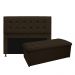 Kit Cabeceira e Calçadeira Copenhague 195 cm King Size Corano Marrom - Amarena Móveis